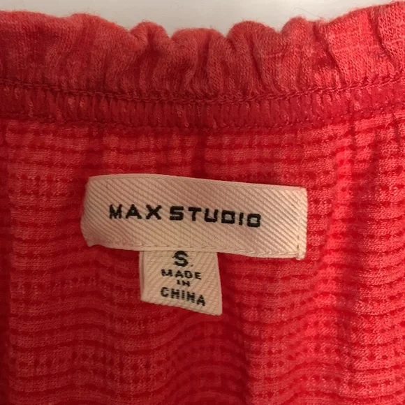 Mac Studio Coral Short Sleeve Loose Fitting Flare Dress Size Small - Picture 3 of 3